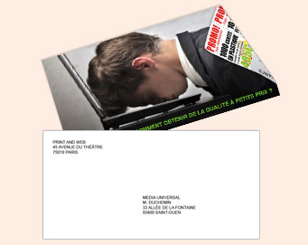 carte postale avec enveloppe