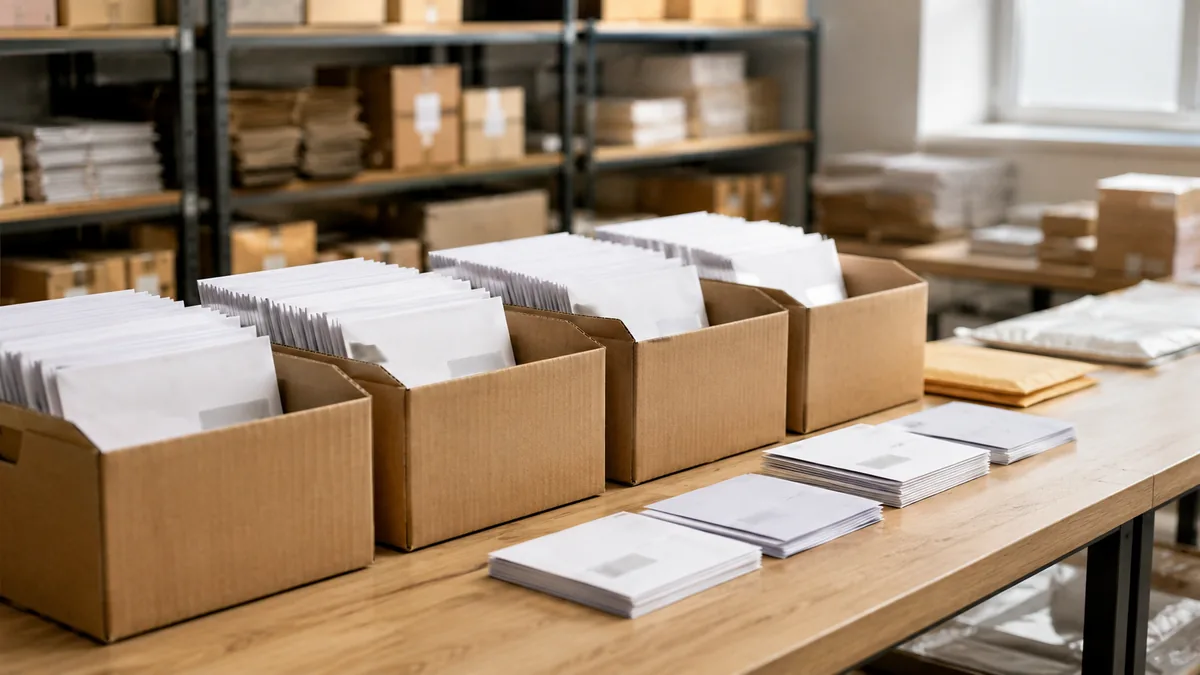 Tri postal mécanisé de courriers adressés avant dépôt en Poste